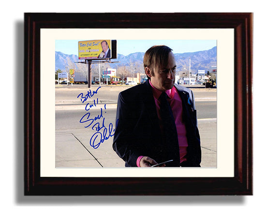Better Call Saul - Bob Odenkirk (Jimmy McGill) Desert Bus Stop Billboard Scene - Vintage Television Wall Art - 8x10 Beveled Frame wall art print - television decor
