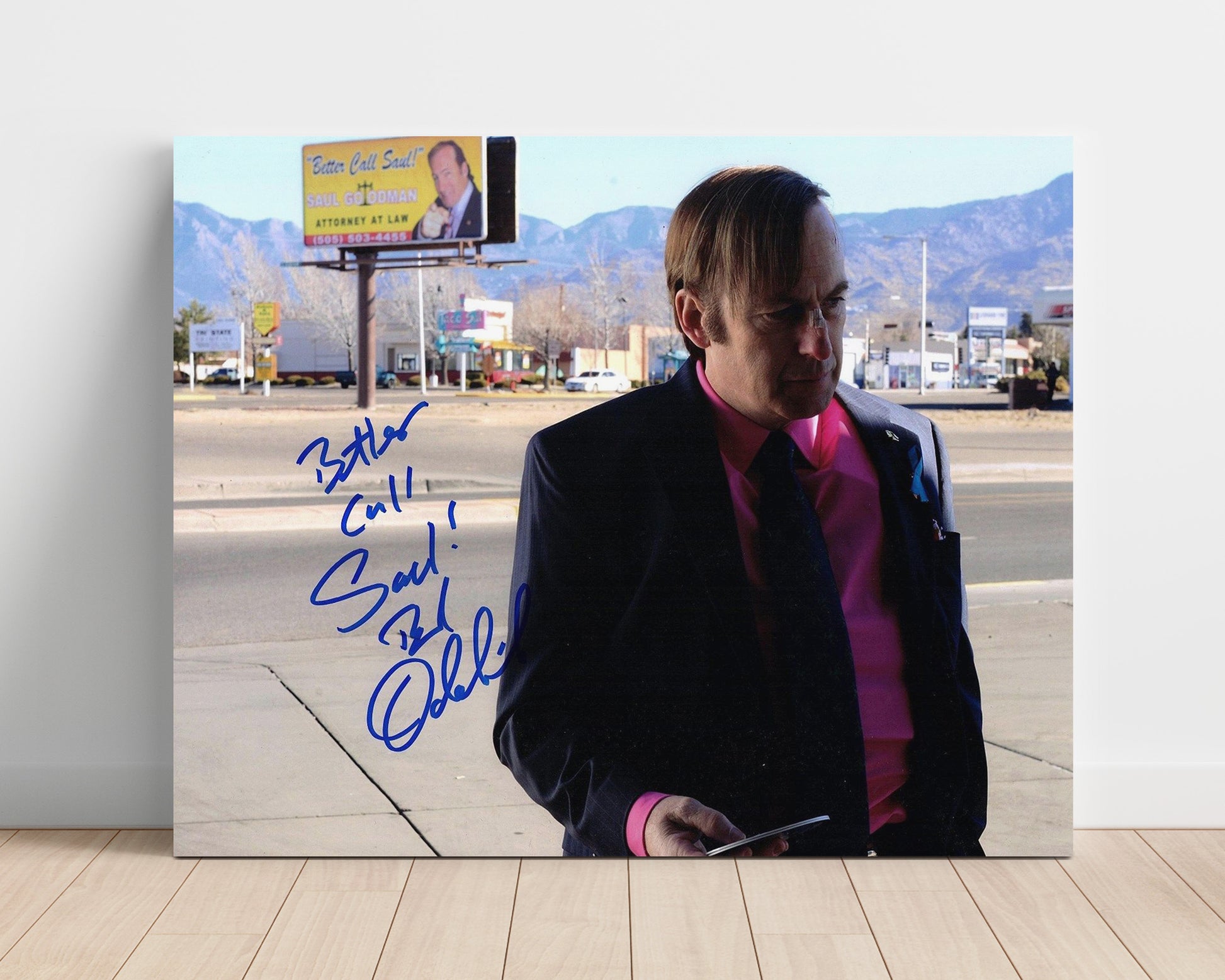 Better Call Saul - Bob Odenkirk (Jimmy McGill) Desert Bus Stop Billboard Scene - Vintage Television Wall Art - 16x20 Unframed Print wall art print - television decor