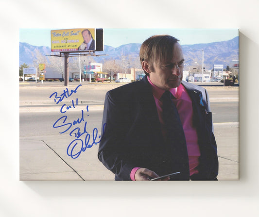 Better Call Saul - Bob Odenkirk (Jimmy McGill) Desert Bus Stop Billboard Scene - Canvas television wall art