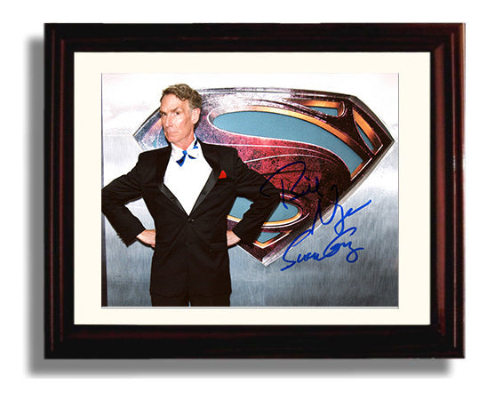 Bill Nye the Science Guy - Bill Nye (Host) Superman Logo Science - Vintage Television Wall Art - 8x10 Beveled Frame wall art print - television decor