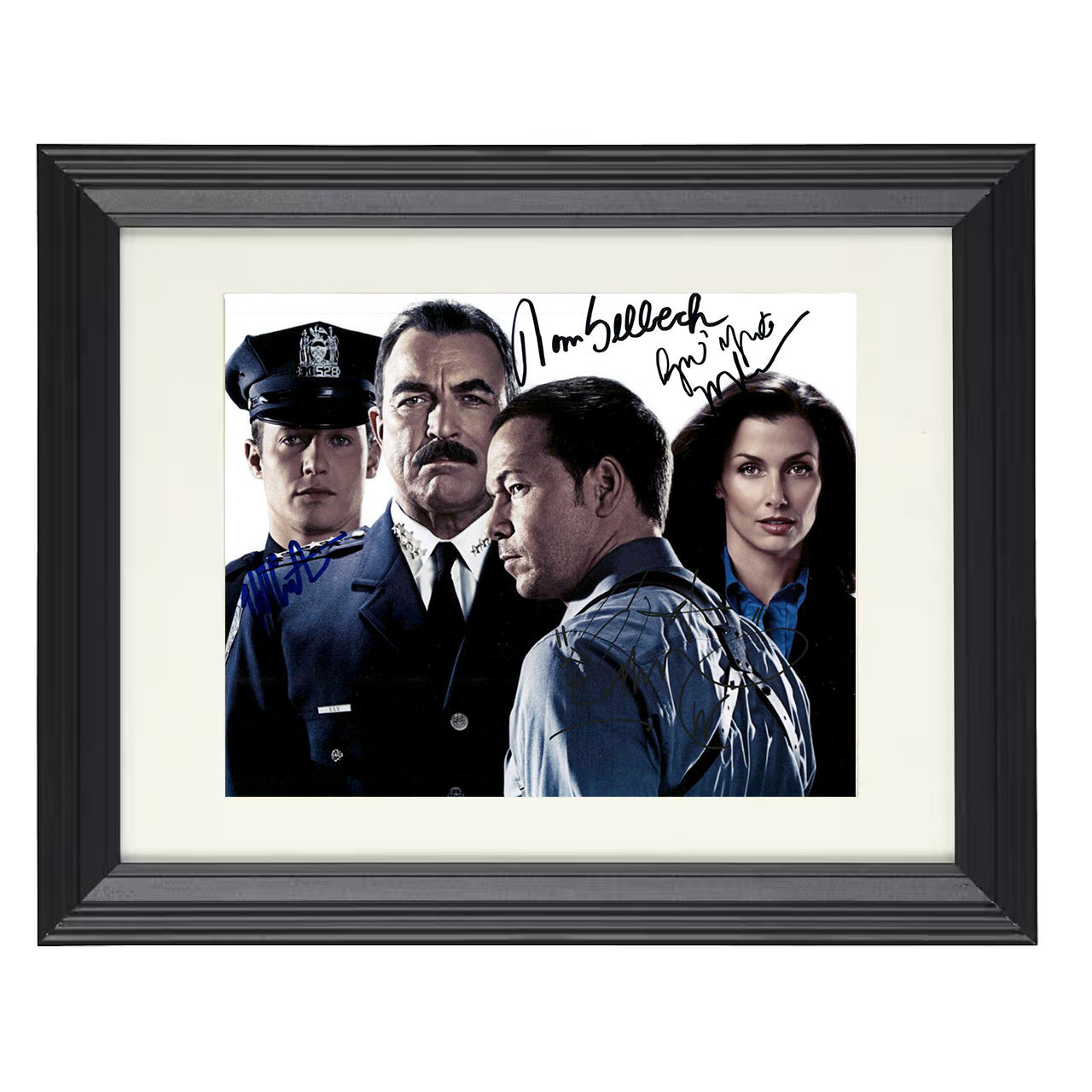Blue Bloods – Frank Reagan Cast Police Drama Image – 8x10 black beveled framed television wall art
