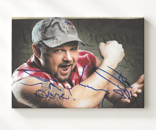 Blue Collar Comedy Tour - Daniel Whitney (Larry the Cable Guy) Flexing Pose - Canvas television wall art