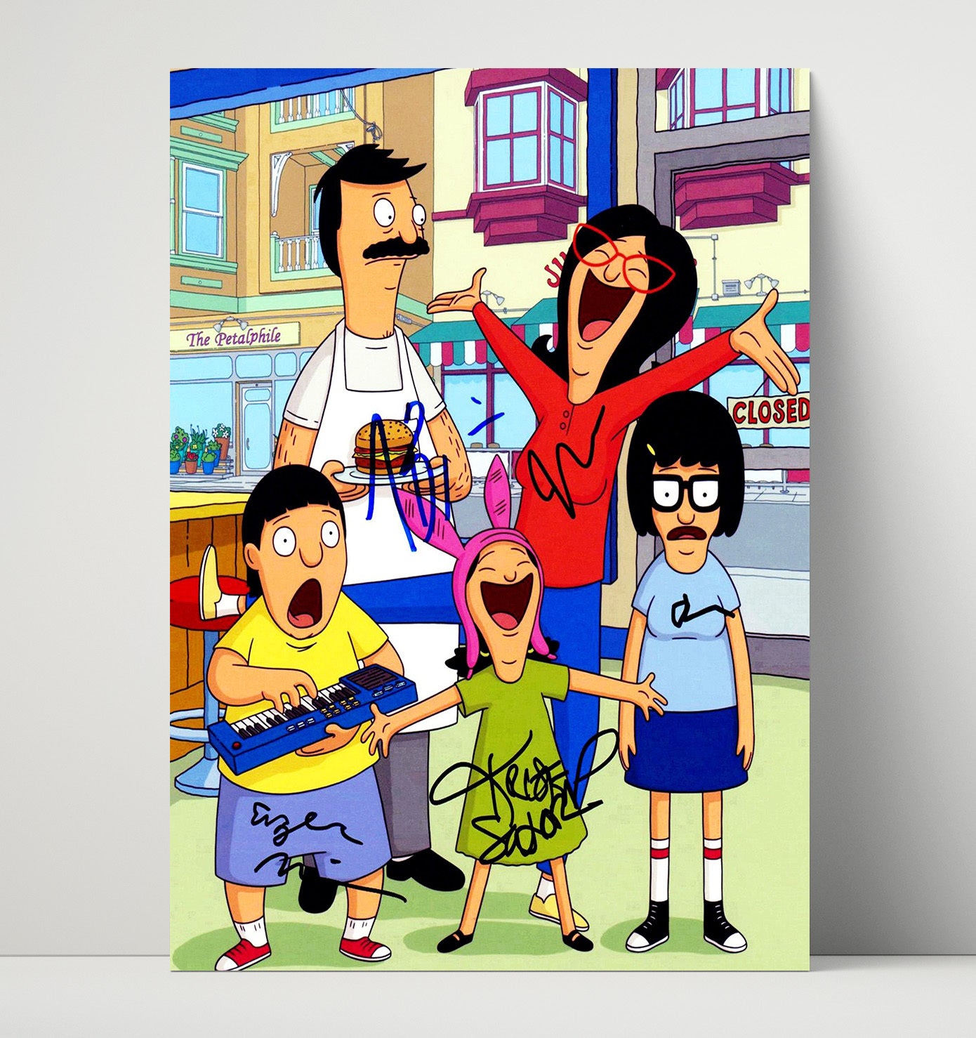 Bobs Burgers - H Jon Benjamin Belcher Family Animated Chaos - Vintage Television Wall Art - 16x20 Unframed Print wall art print - television decor