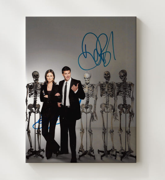 Bones - Emily Deschanel David Boreanaz Forensic Crime Duo - Canvas television wall art