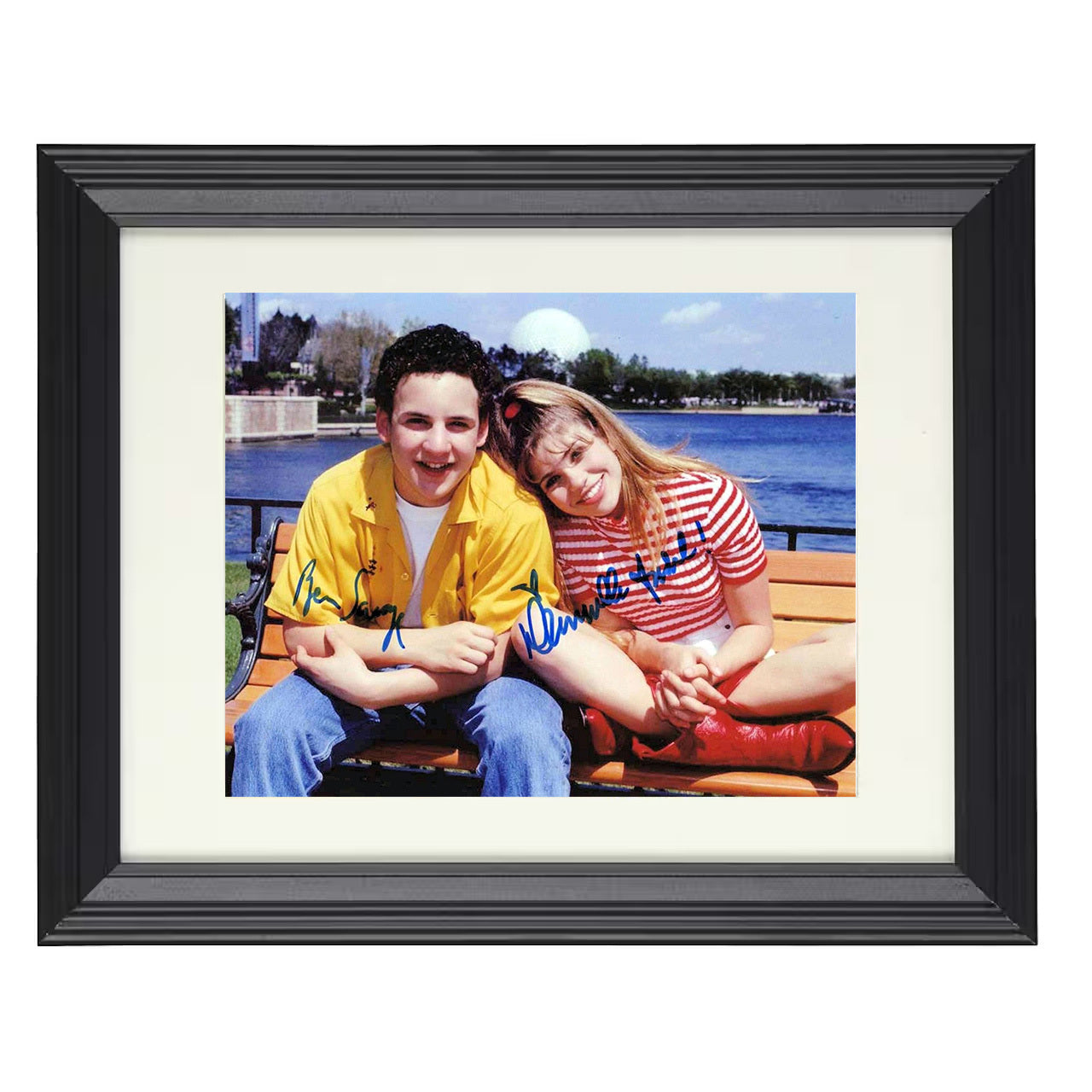 Boy Meets World – Cory Matthews and Danielle Fishel Teen – 8x10 black beveled framed television wall art