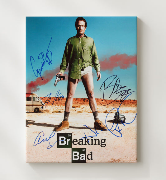 Breaking Bad - Bryan Cranston Desert Standoff Walter White Iconic Scene - Canvas television wall art