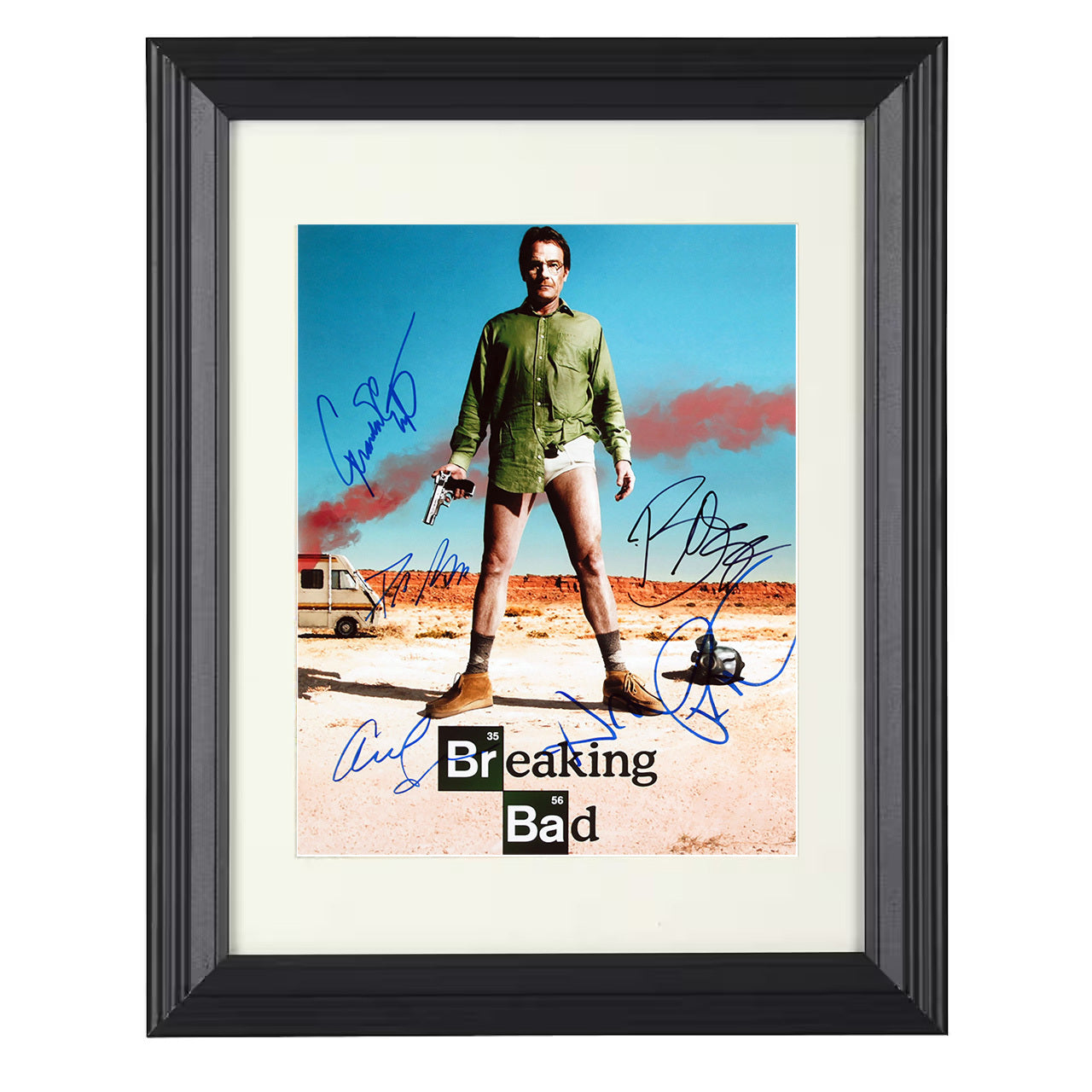 Breaking Bad – Bryan Cranston Desert Standoff Walter White – 8x10 black beveled framed television wall art