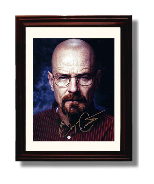 Breaking Bad - Bryan Cranston Walter White Heisenberg Intense Close - Vintage Television Wall Art - 8x10 Beveled Frame wall art print - television decor