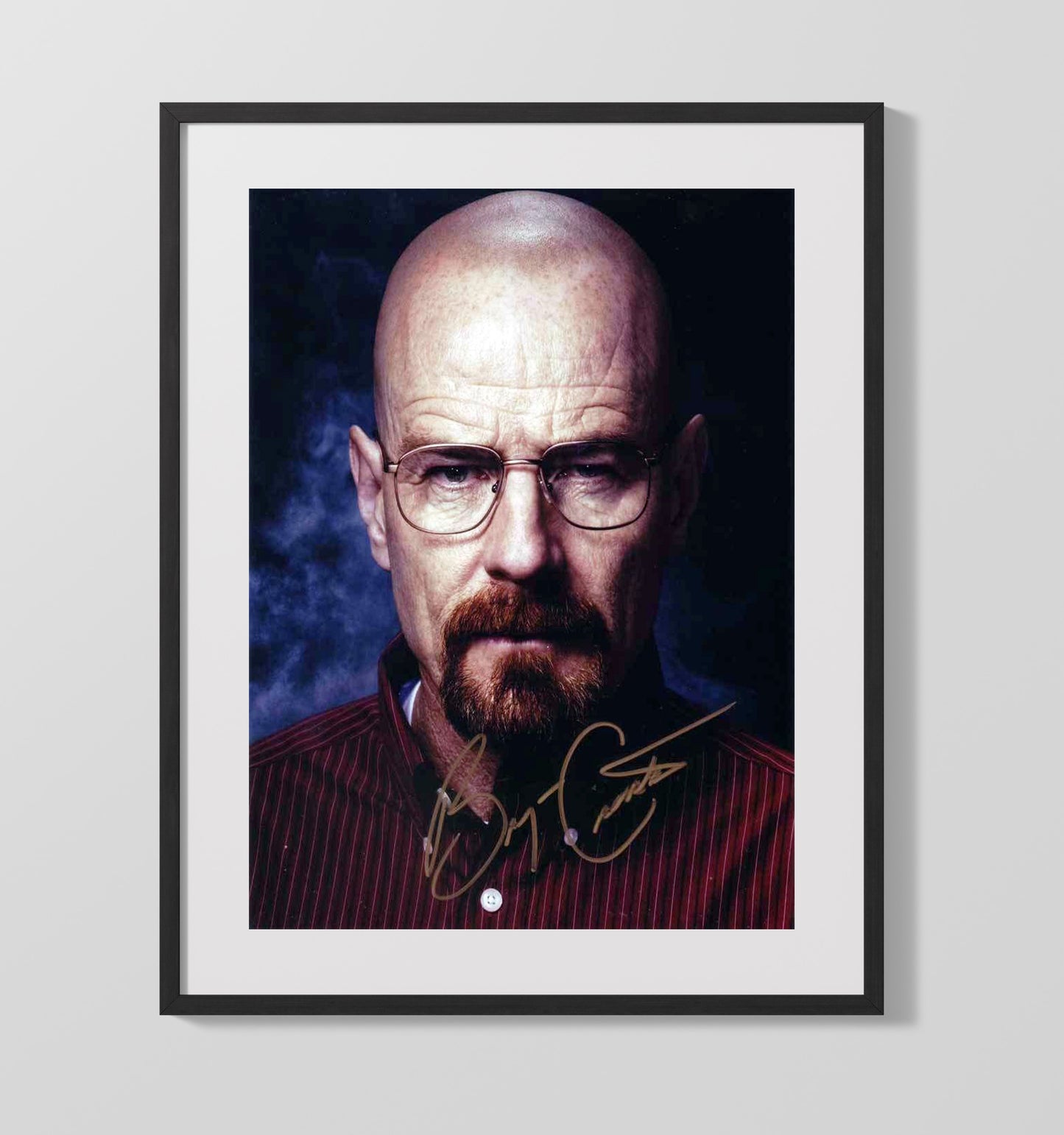 Breaking Bad - Bryan Cranston Walter White Heisenberg Intense Close - Vintage Television Wall Art - 16x20 Gallery Frame wall art print - television decor