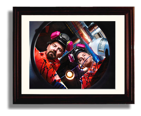 Breaking Bad - Bryan Cranston (Walter White) and Aaron Paul (Jesse Pinkman) Sulfuric Acid Scene - Vintage Television Wall Art - 8x10 Beveled Frame wall art print - television decor