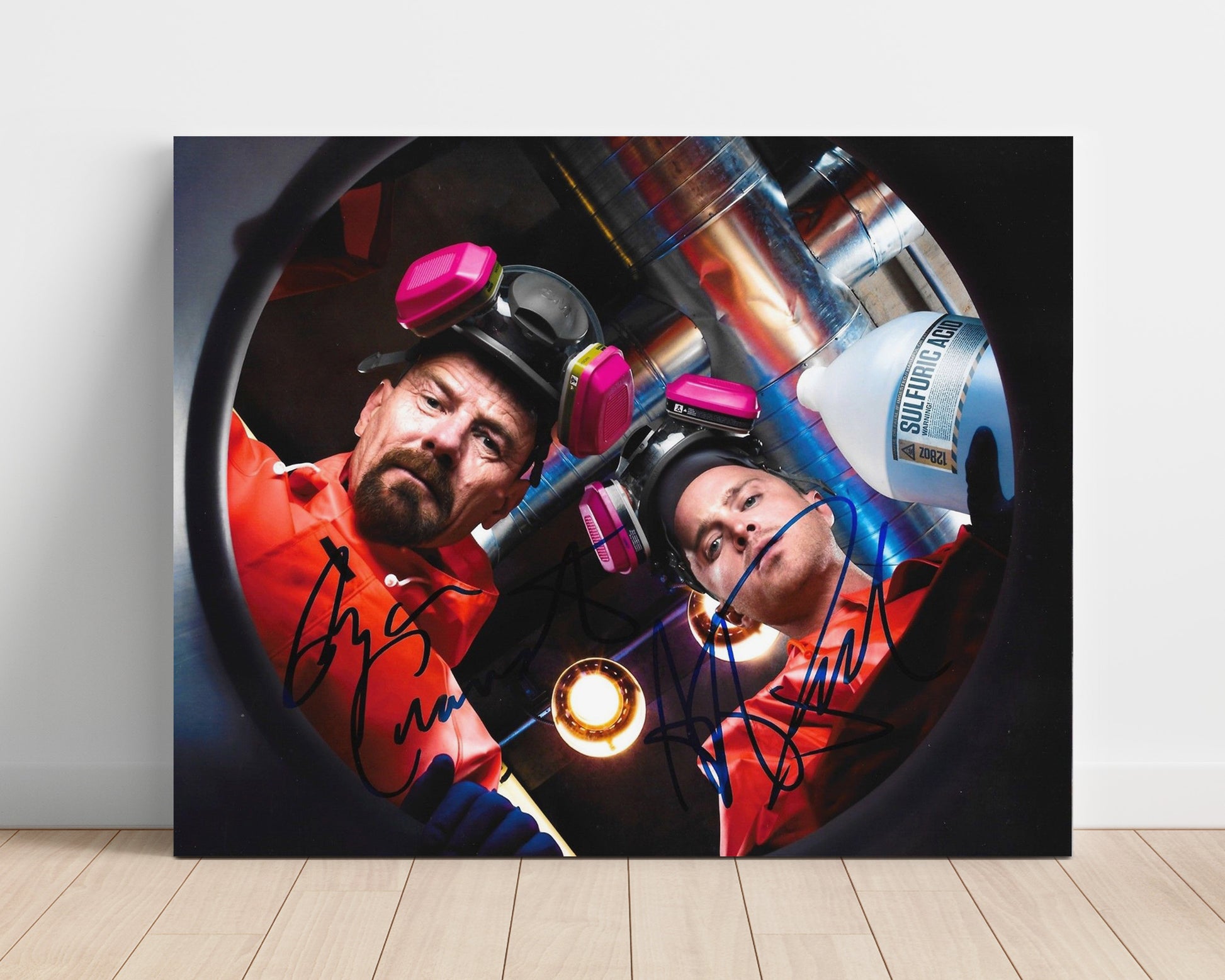 Breaking Bad - Bryan Cranston (Walter White) and Aaron Paul (Jesse Pinkman) Sulfuric Acid Scene - Vintage Television Wall Art - 16x20 Unframed Print wall art print - television decor