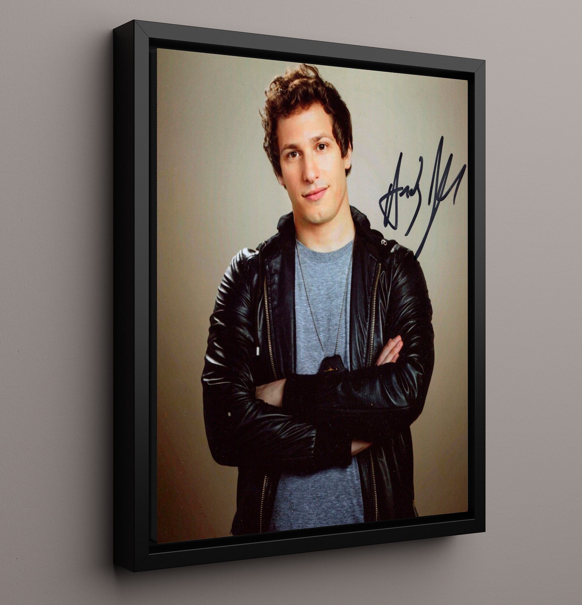 Brooklyn Nine Nine - Andy Samberg Comedy Cop Energy - Vintage Television Wall Art - 16x20 Framed Canvas wall art print - television decor