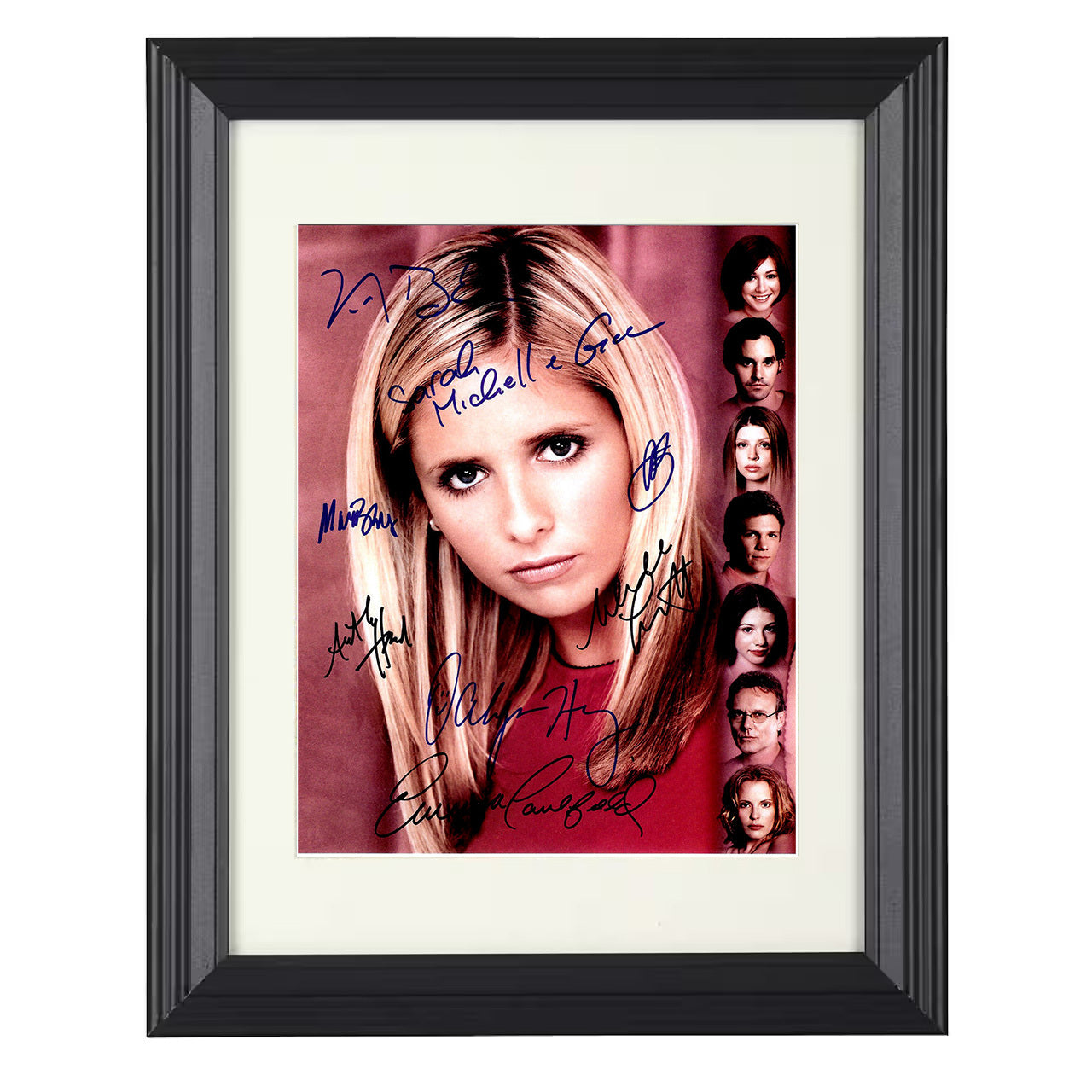 Buffy the Vampire Slayer – Sarah Michelle Gellar Vampire – 8x10 black beveled framed television wall art
