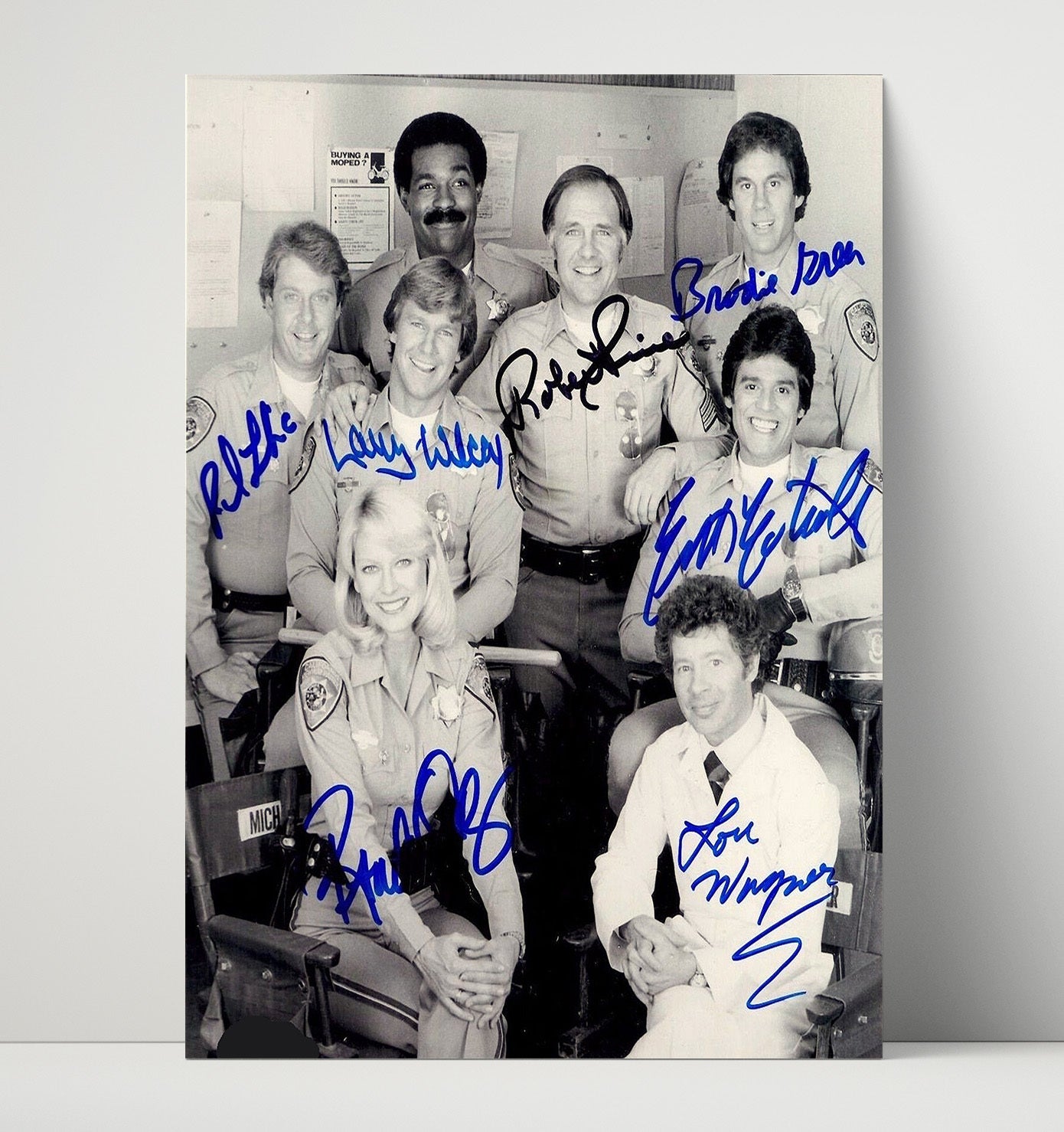 CHiPs - Erik Estrada Larry Wilcox California Highway Patrol Motorcycle Patrol - Vintage Television Wall Art - 16x20 Unframed Print wall art print - television decor