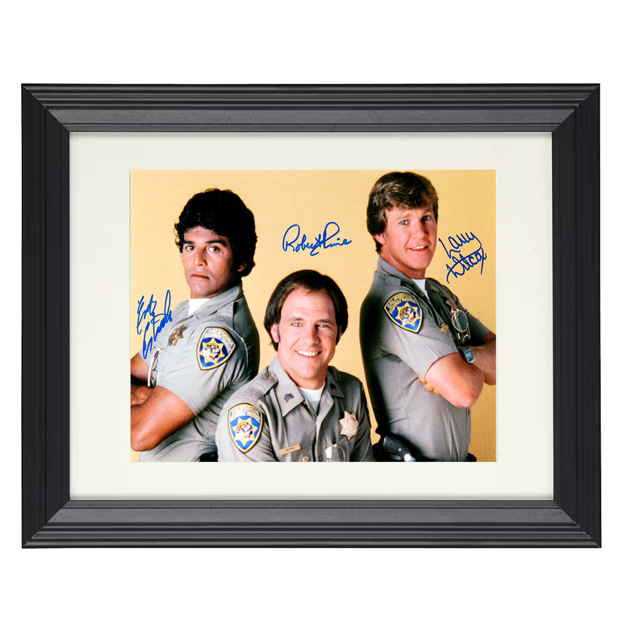 CHiPs – Frank Poncherello Ensemble California Highway Patrol – 8x10 black beveled framed television wall art