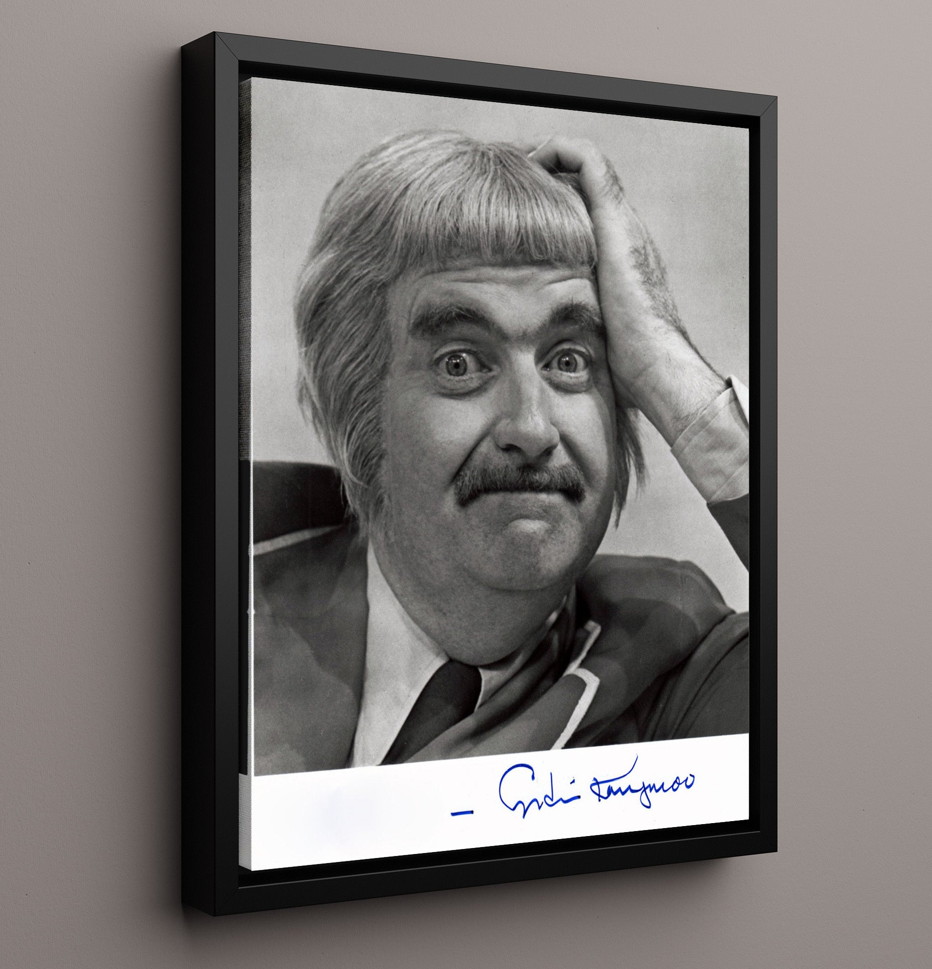 Captain Kangaroo - Bob Keeshan Whimsical Kids TV Host - Vintage Television Wall Art - 16x20 Framed Canvas wall art print - television decor