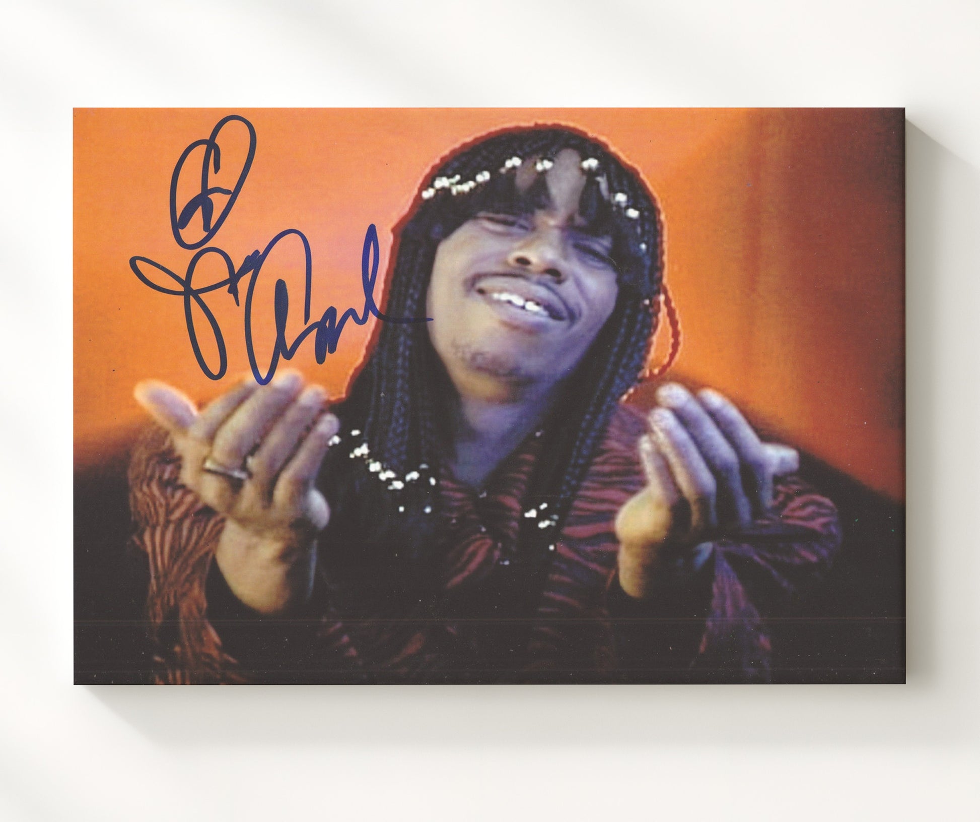 Chappelles Show - Dave Chappelle (Rick James) Rick James Comedy Sketch Scene - Vintage Television Wall Art - 20x24 Canvas wall art print - television decor