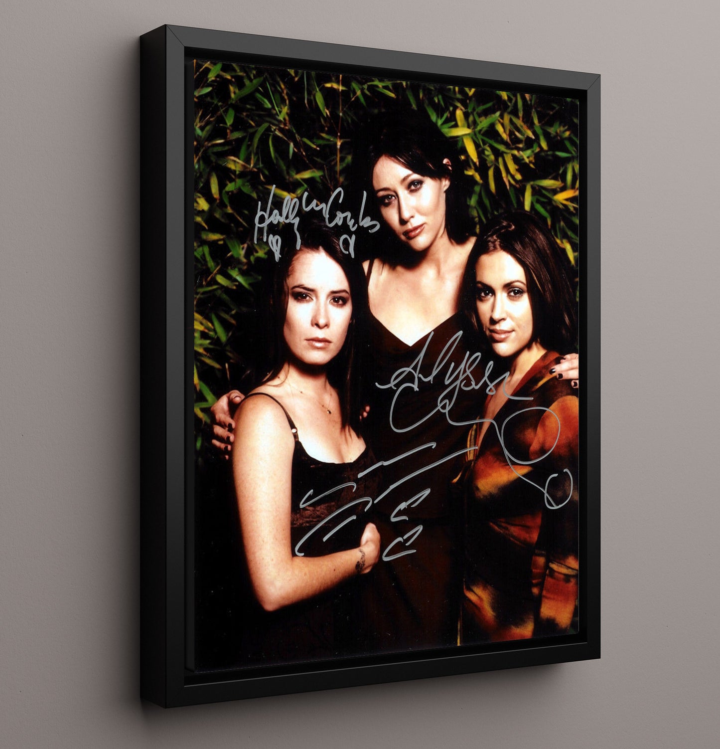 Charmed - Shannen Doherty Holly Marie Combs Alyssa Milano Halliwell Sisters Classic Trio - Vintage Television Wall Art - 16x20 Framed Canvas wall art print - television decor