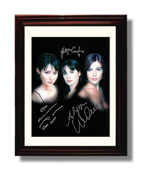 Charmed - Shannen Doherty Holly Marie Combs Alyssa Milano Power of Three Ensemble - Vintage Television Wall Art - 8x10 Beveled Frame wall art print - television decor