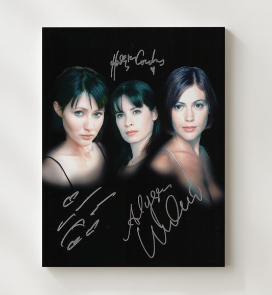 Charmed - Shannen Doherty Holly Marie Combs Alyssa Milano Power of Three Ensemble - Canvas television wall art