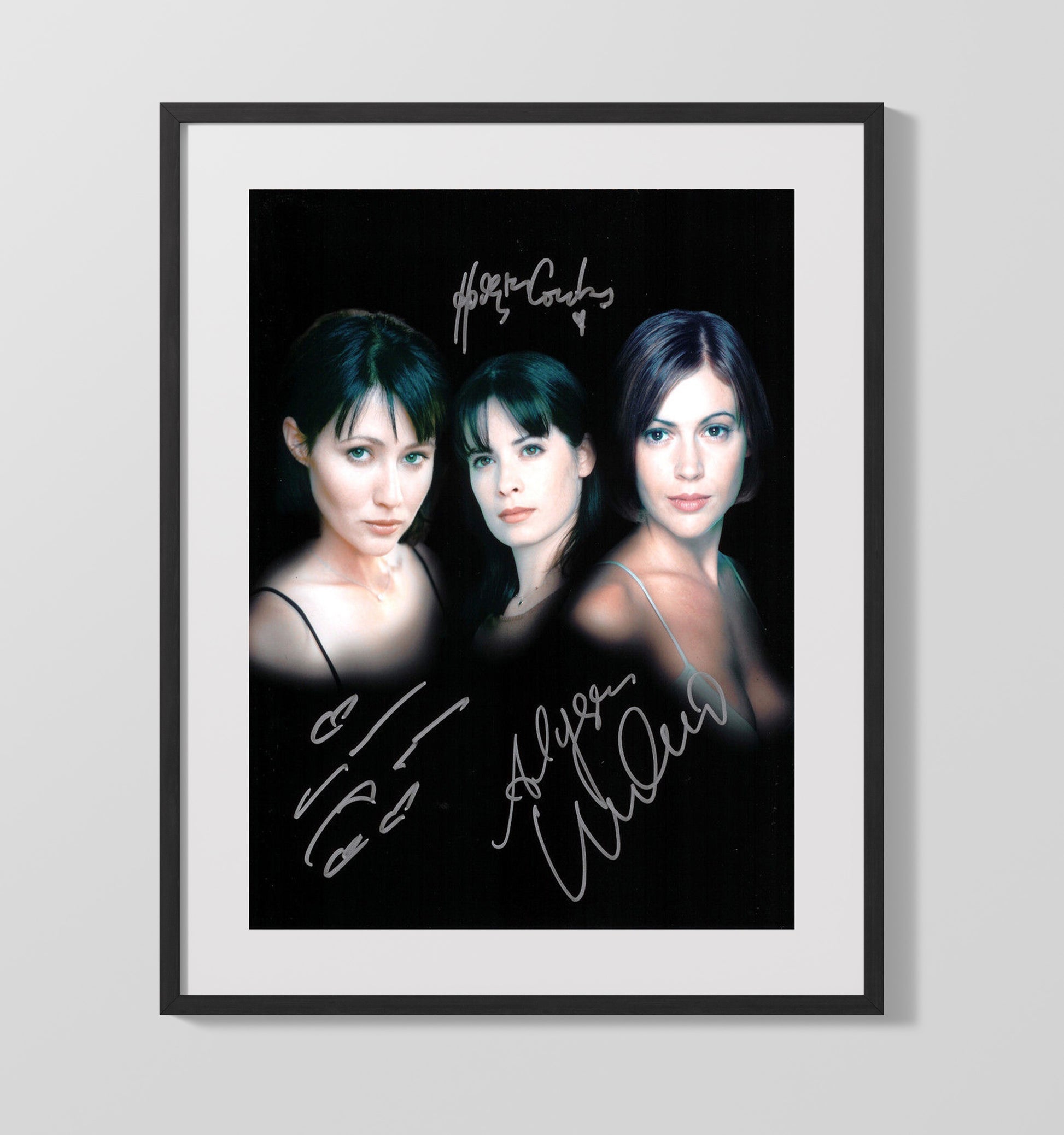 Charmed - Shannen Doherty Holly Marie Combs Alyssa Milano Power of Three Ensemble - Vintage Television Wall Art - 16x20 Gallery Frame wall art print - television decor