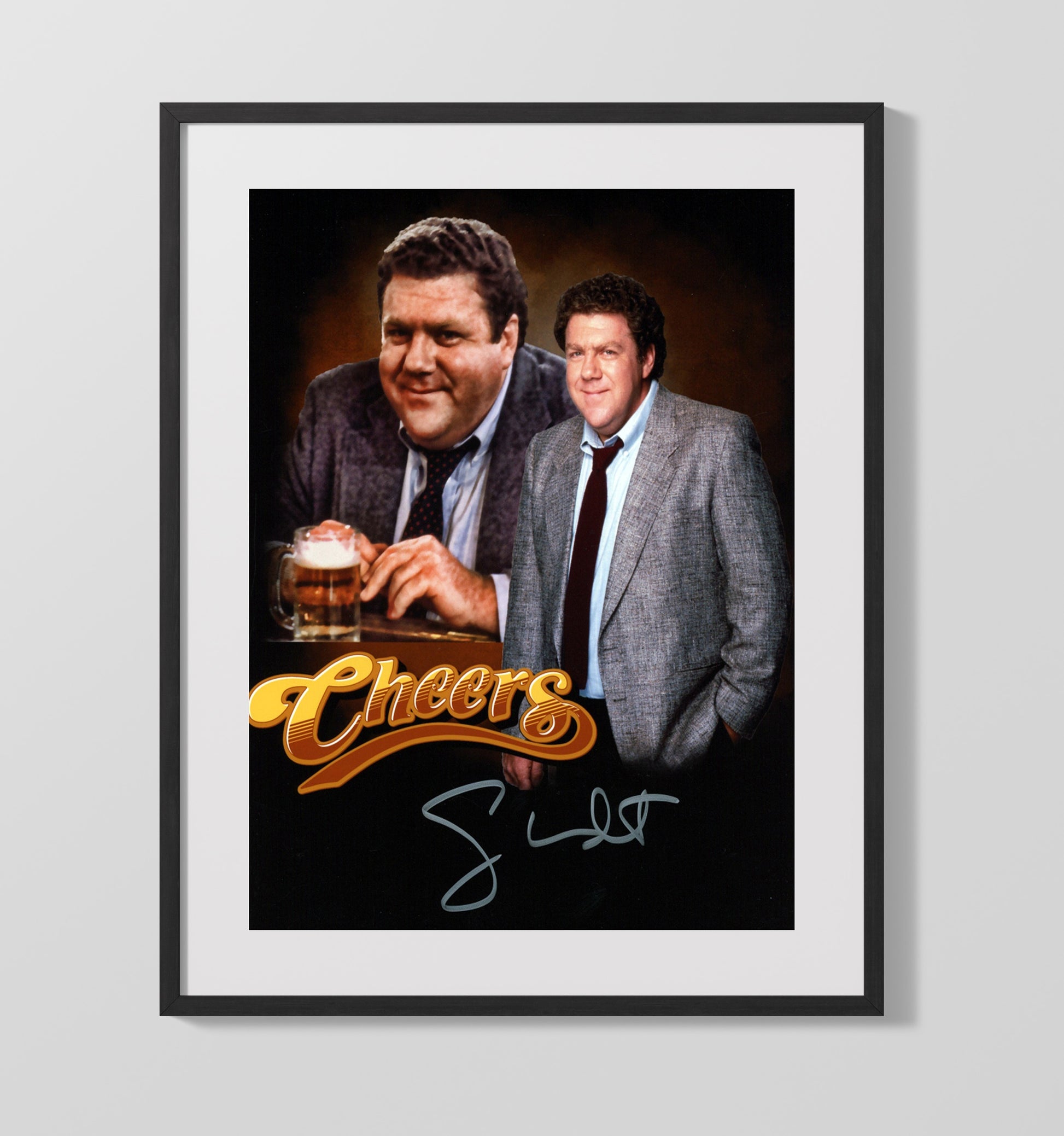 Cheers - George Wendt Norm Character Promo Poster - Vintage Television Wall Art - 16x20 Gallery Frame wall art print - television decor