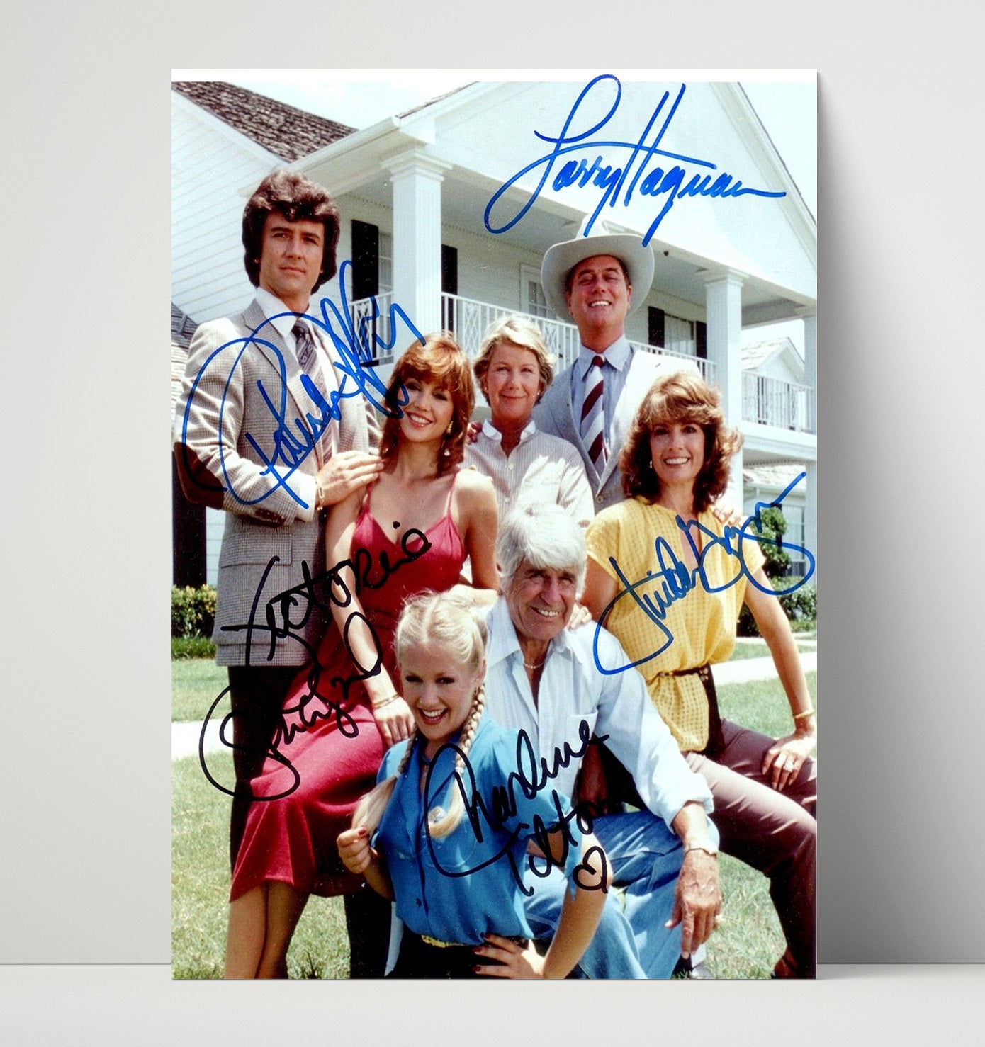 Dallas - Ensemble Southfork Family Oil Dynasty Cast - Vintage Television Wall Art - 16x20 Unframed Print wall art print - television decor