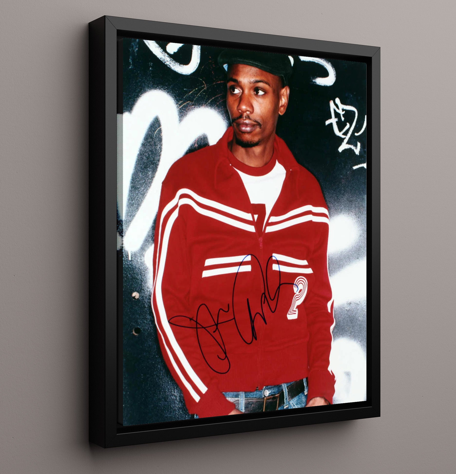 Dave Chappelle - StandUp Icon Street Style - Vintage Television Wall Art - 16x20 Framed Canvas wall art print - television decor