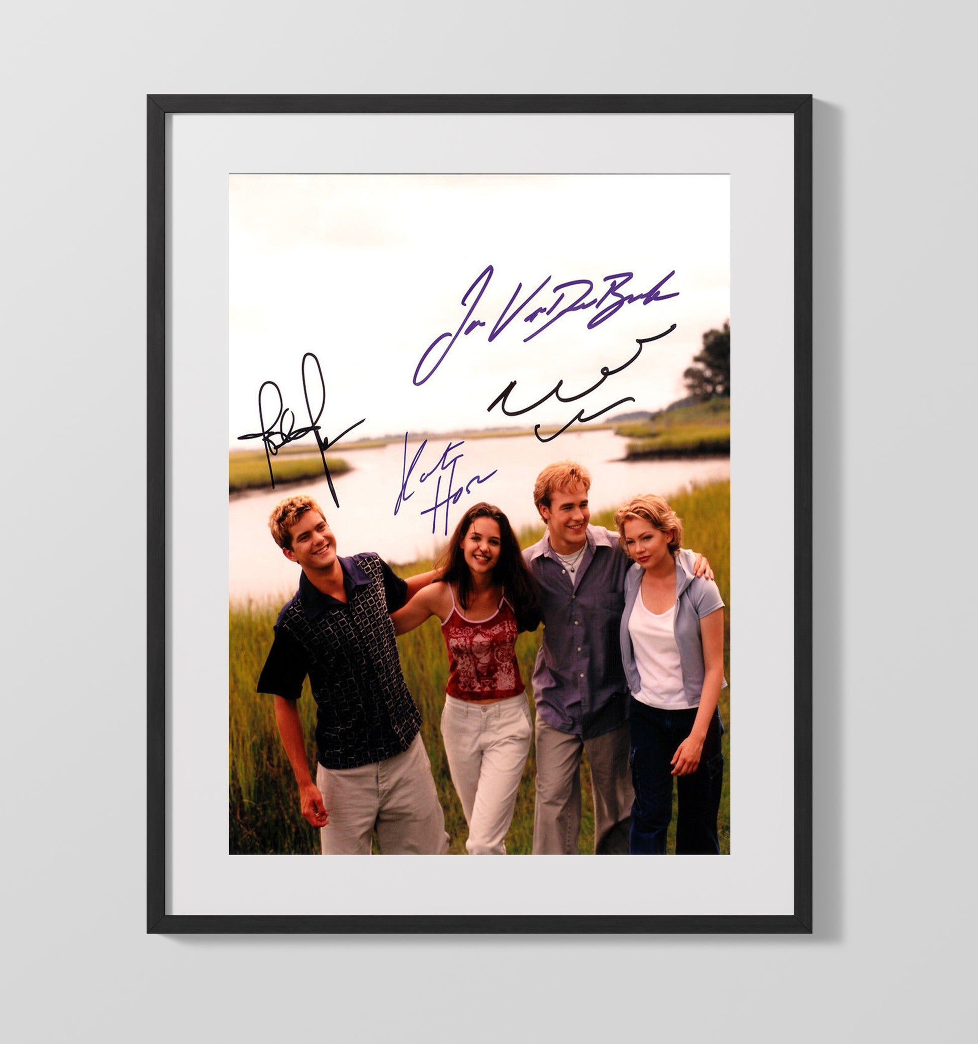 Dawsons Creek - Cast Ensemble - Vintage Television Wall Art - 16x20 Gallery Frame wall art print - television decor