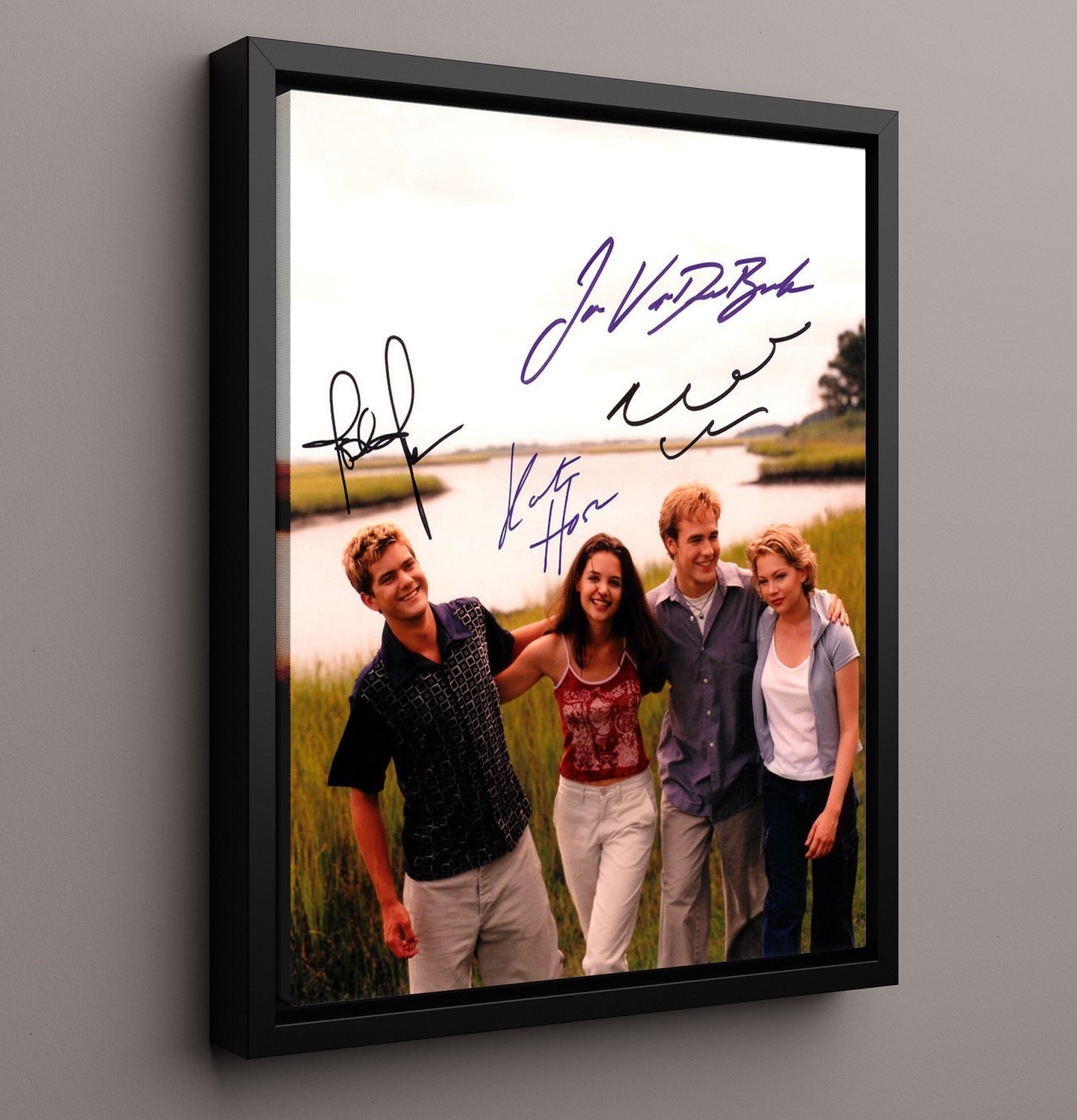 Dawsons Creek - Cast Ensemble - Vintage Television Wall Art - 16x20 Framed Canvas wall art print - television decor