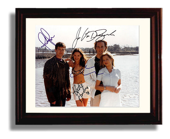 Dawsons Creek - James Van Der Beek (Dawson Leery) Ensemble Cast Waterfront Scene - Vintage Television Wall Art - 8x10 Beveled Frame wall art print - television decor