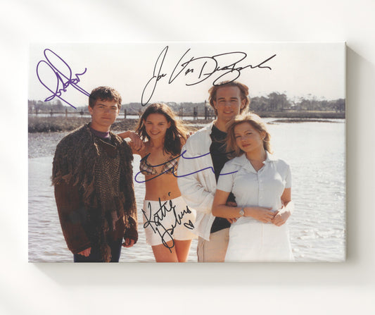 Dawson's Creek - James Van Der Beek (Dawson Leery) Ensemble Cast Waterfront Scene - Canvas television wall art