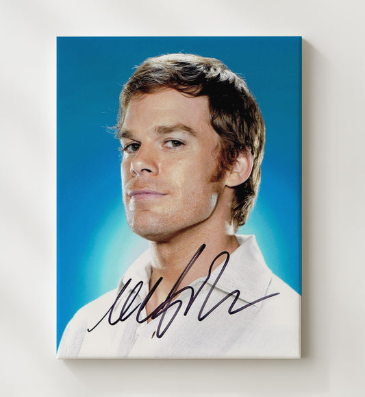 Dexter - Michael C Hall - Dexter Morgan Intense Blue Background - Canvas television wall art