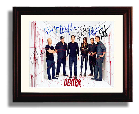 Dexter - Michael C Hall (Dexter Morgan) Ensemble Blood String Investigation Room Scene - Vintage Television Wall Art - 8x10 Beveled Frame wall art print - television decor