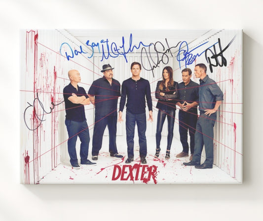 Dexter - Michael C Hall (Dexter Morgan) Ensemble Blood String Investigation Room Scene - Canvas television wall art