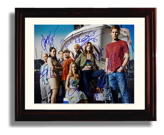 Dexter - Michael C Hall (Dexter Morgan) Ensemble Marina Boat Scene - Vintage Television Wall Art - 8x10 Beveled Frame wall art print - television decor