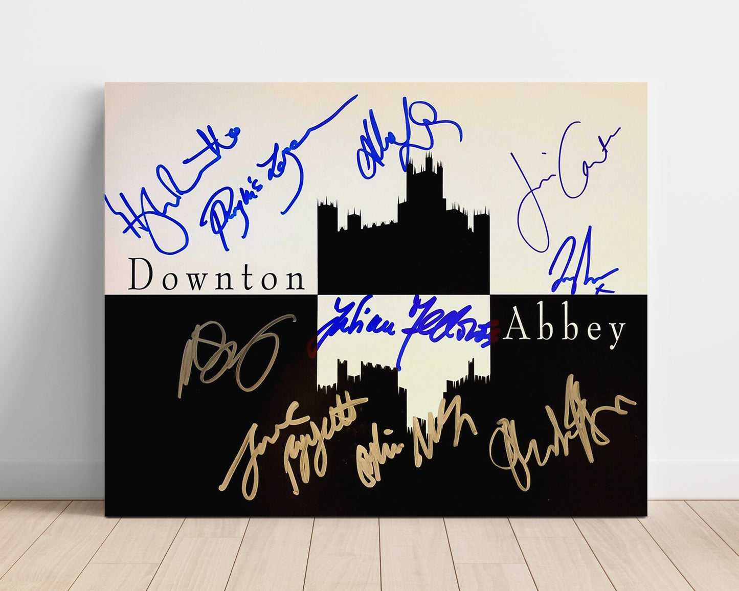 Downton Abbey - Hugh Bonneville (Robert Crawley) Ensemble Cast Estate Title Card Scene - Vintage Television Wall Art - 16x20 Unframed Print wall art print - television decor