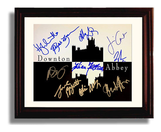 Downton Abbey - Hugh Bonneville (Robert Crawley) Ensemble Cast Estate Title Card Scene - Vintage Television Wall Art - 8x10 Beveled Frame wall art print - television decor