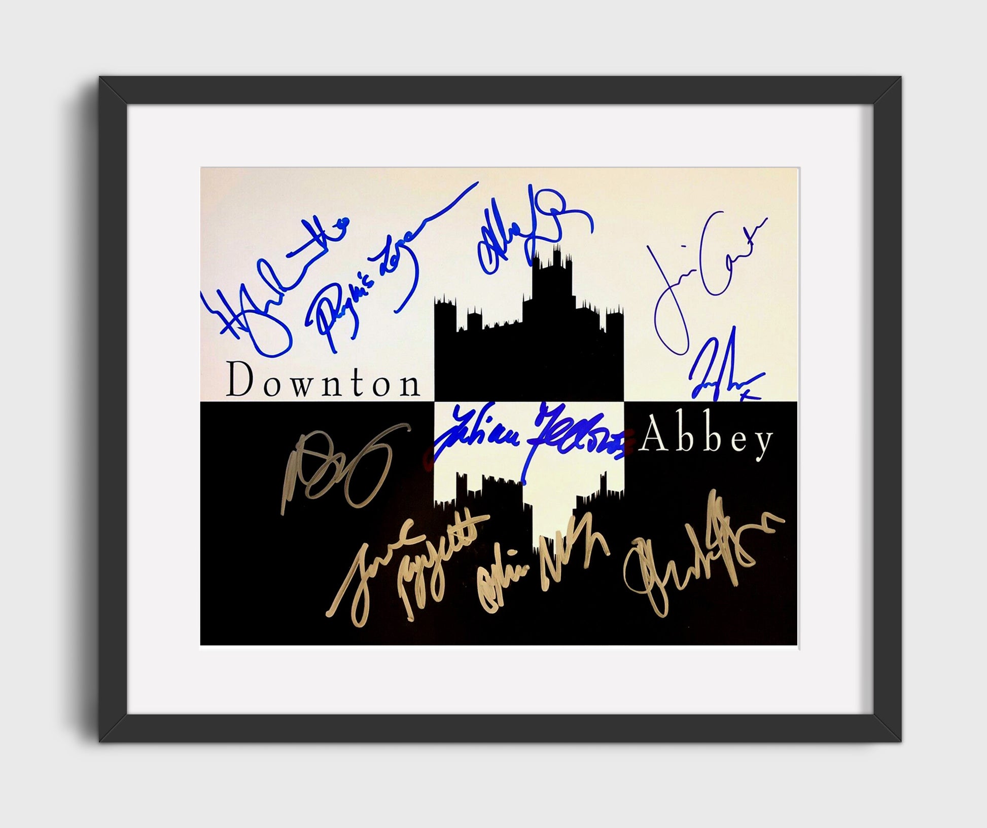 Downton Abbey - Hugh Bonneville (Robert Crawley) Ensemble Cast Estate Title Card Scene - Vintage Television Wall Art - 16x20 Gallery Frame wall art print - television decor