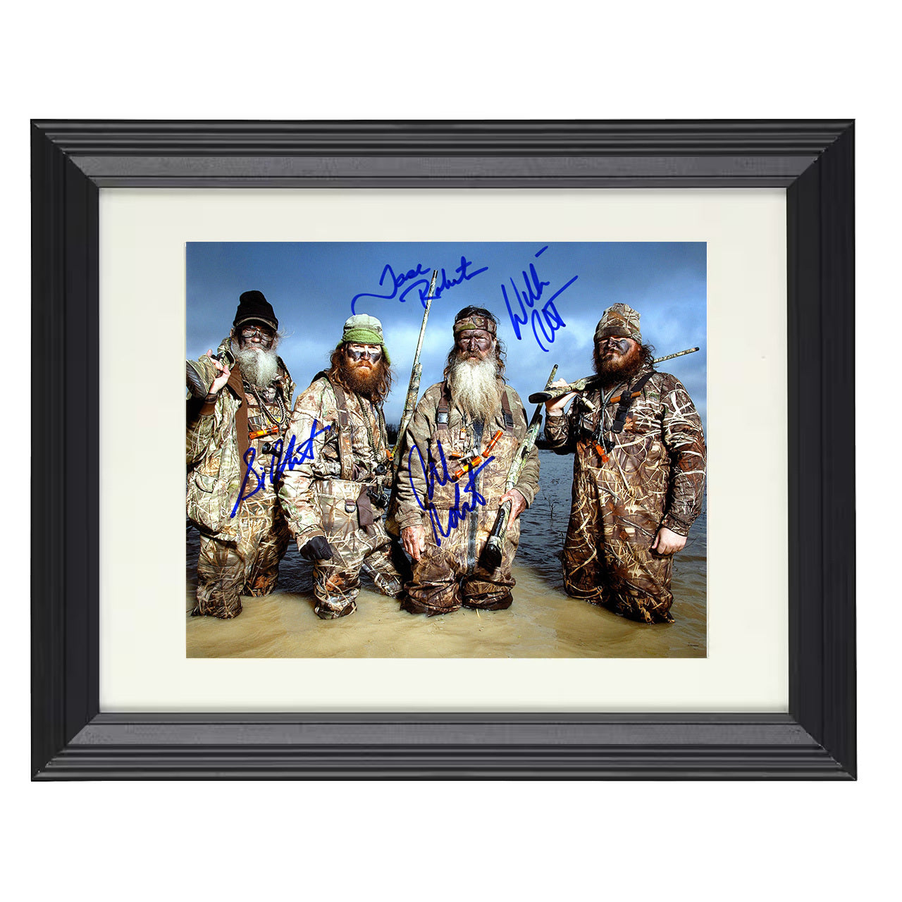 Duck Dynasty – Himself Ensemble Duck Hunt Water Scene – 8x10 black beveled framed television wall art