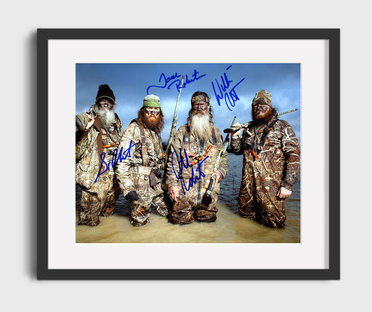 Duck Dynasty - Phil Robertson (Himself) Ensemble Duck Hunt Water Scene - Vintage Television Wall Art - 16x20 Gallery Frame wall art print - television decor