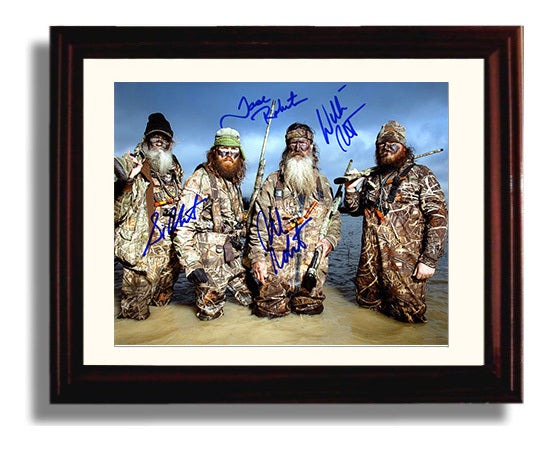 Duck Dynasty - Phil Robertson (Himself) Ensemble Duck Hunt Water Scene - Vintage Television Wall Art - 8x10 Beveled Frame wall art print - television decor