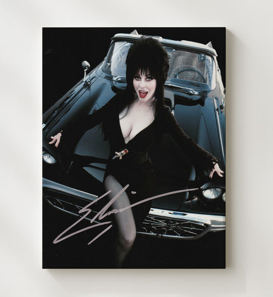 Elvira Mistress of the Dark - Cassandra Peterson Gothic Horror Host Icon - Canvas television wall art