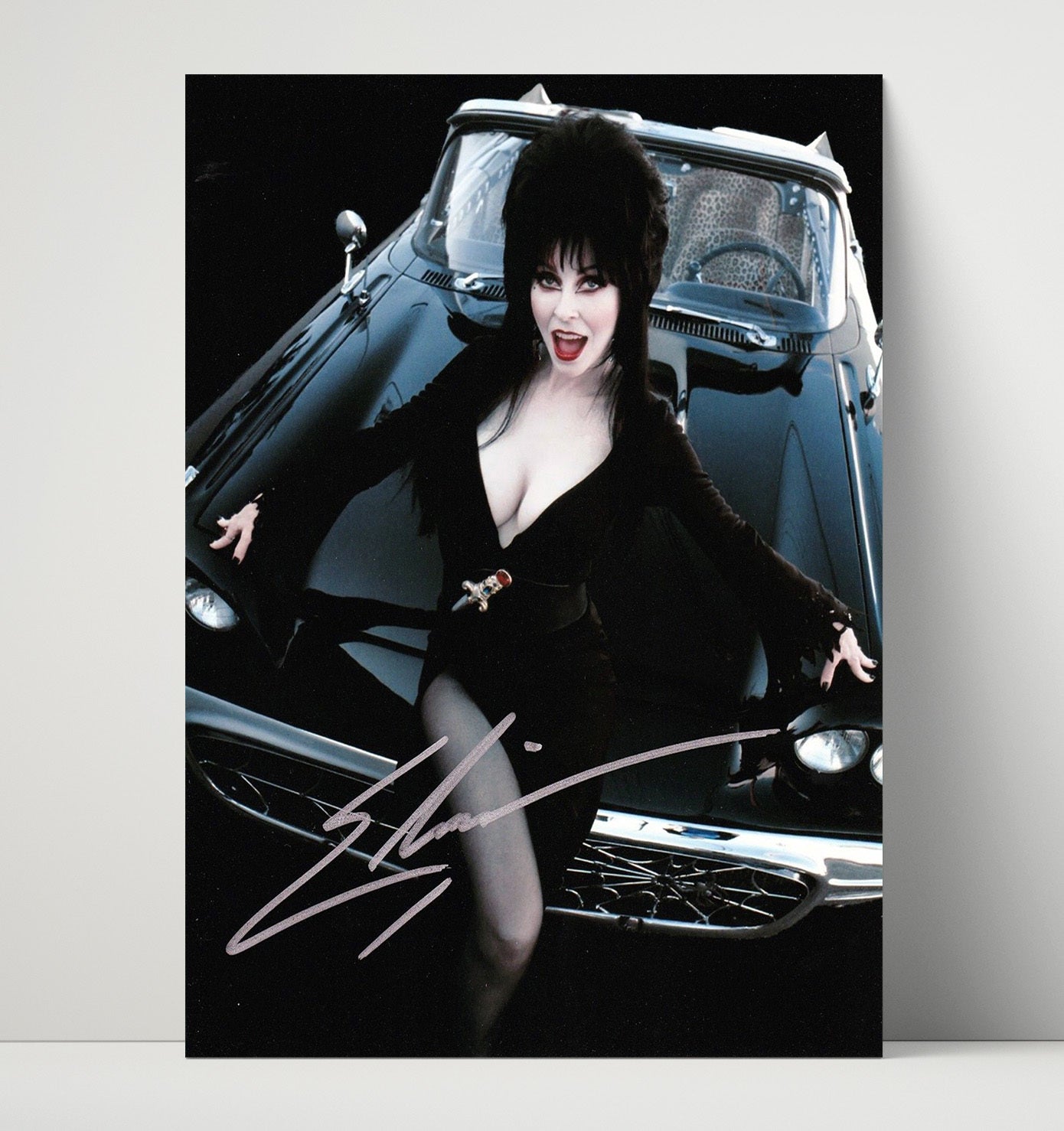 Elvira Mistress of the Dark - Cassandra Peterson Gothic Horror Host Icon - Vintage Television Wall Art - 16x20 Unframed Print wall art print - television decor
