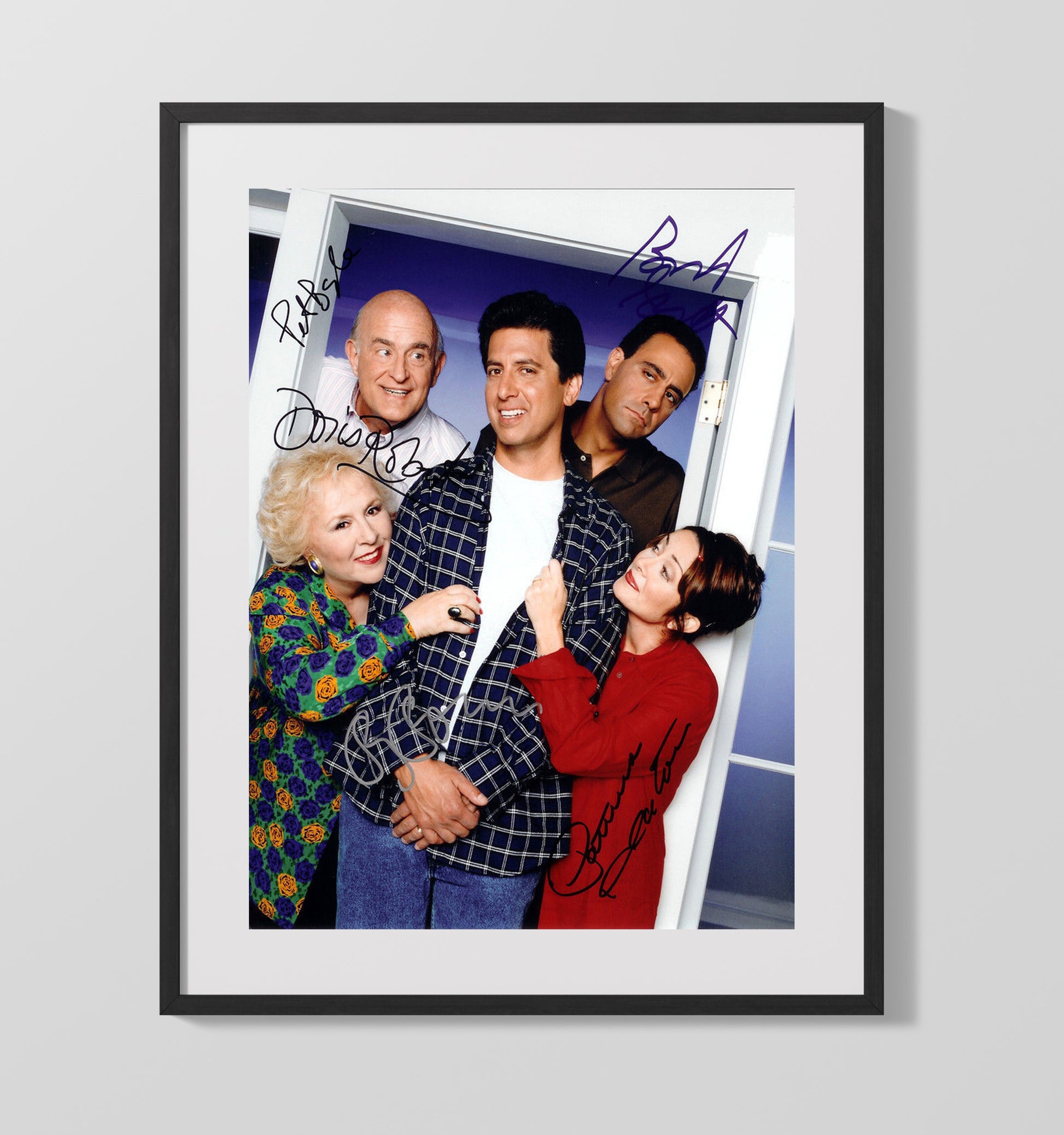 Everybody Loves Raymond - Ray Romano Family Cast Doorway - Vintage Television Wall Art - 16x20 Gallery Frame wall art print - television decor