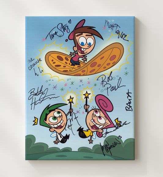 Fairly OddParents - Timmy Turner Cosmo Wanda Pizza Carpet - Canvas television wall art