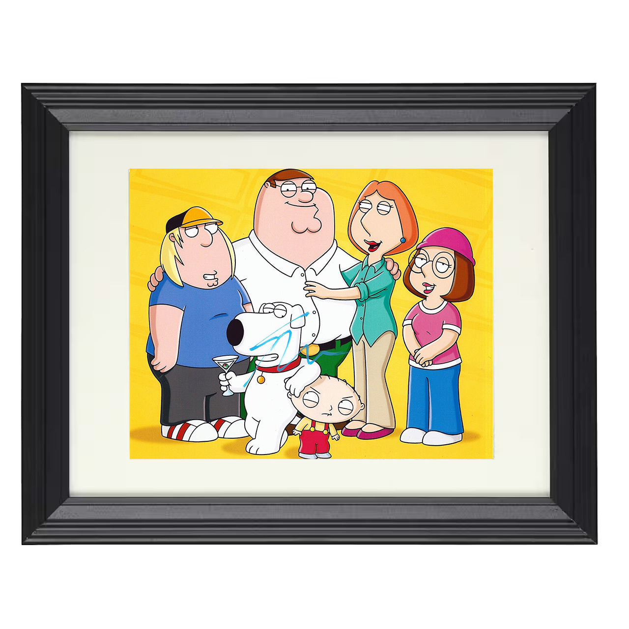 Family Guy – Creator Griffin Family Cast Art – 8x10 black beveled framed television wall art