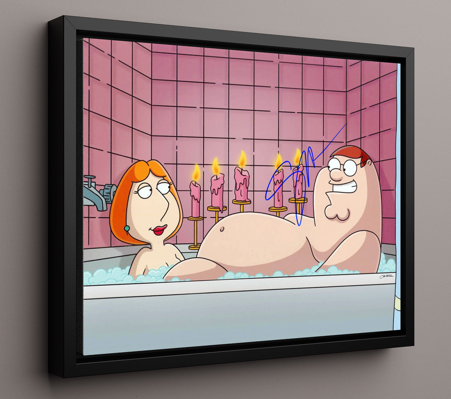 Family Guy - Seth MacFarlane (Creator) Brian Griffin Character Art - Vintage Television Wall Art - 16x20 Framed Canvas wall art print - television decor