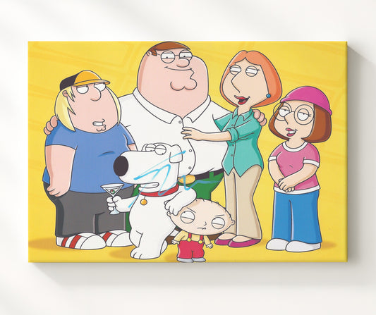 Family Guy - Seth MacFarlane (Creator) Griffin Family Cast Art - Canvas television wall art