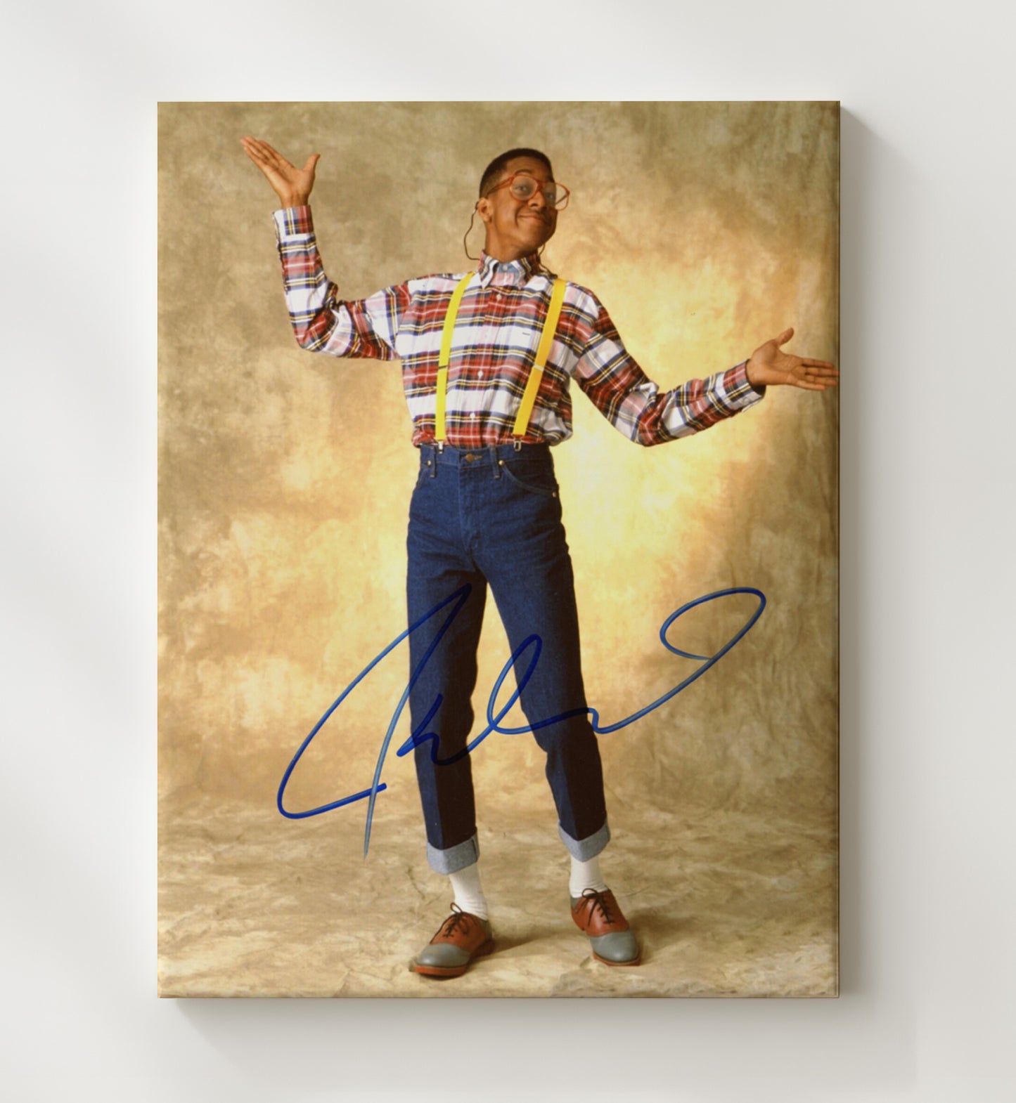 Family Matters - Jaleel White Steve Urkel Suspenders Pose - Vintage Television Wall Art - 20x24 Canvas wall art print - television decor